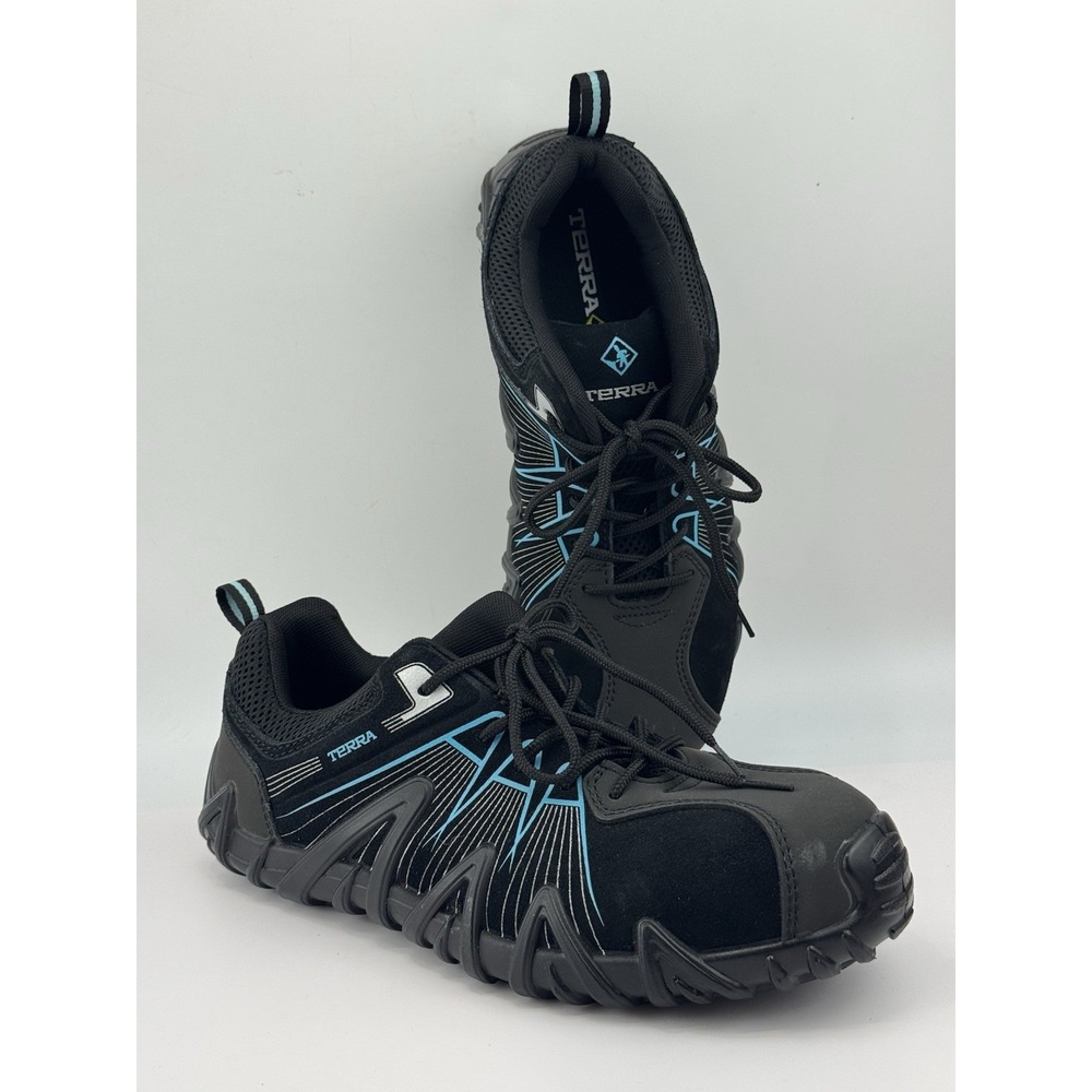 Terra Work Shoes Women's Suede Upper Composite Toe Plate Oil & Slip Resistant - Picture 8 of 11
